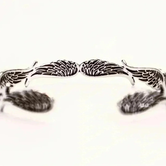 Angel unisex wings adjustable open bracelet - Picture 5 of 6